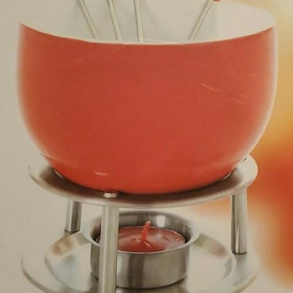 Mastrad Paris Red Fondue Set for Four, New In Box - Picture 4 of 9